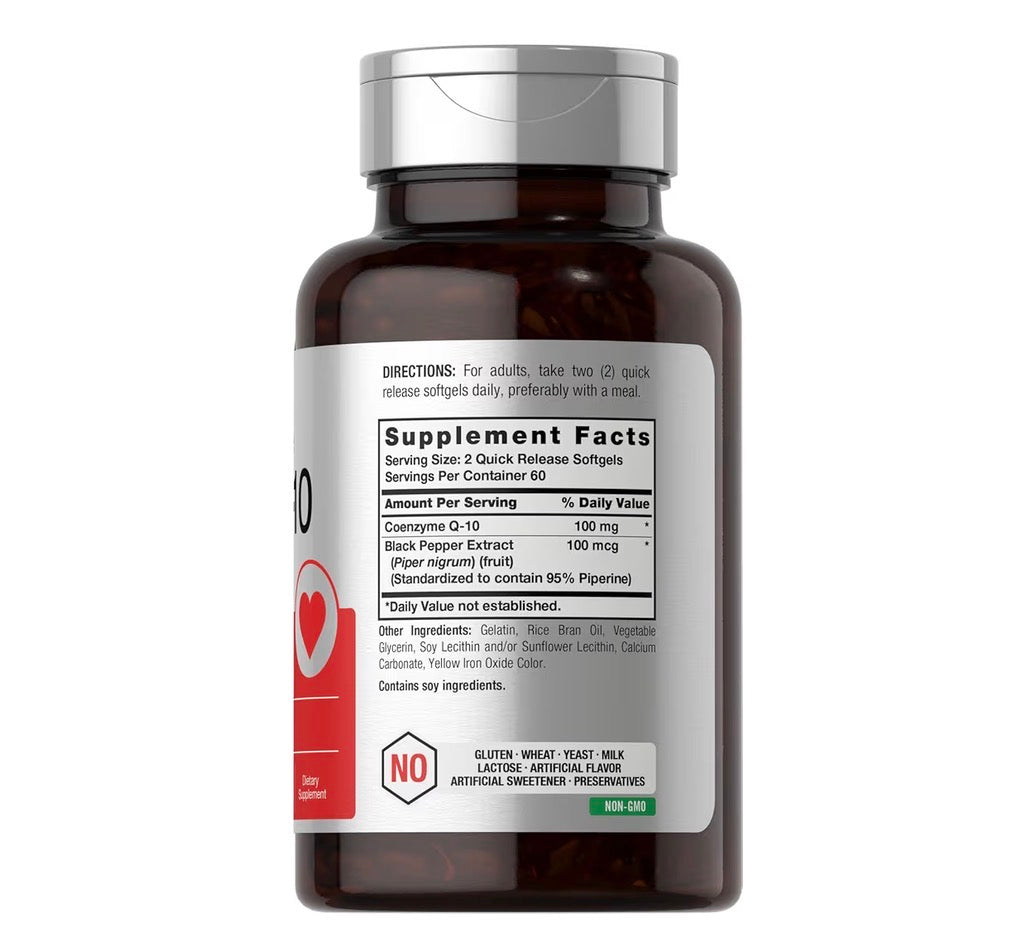 Horbäach Absorbable CoQ-10 100mg, 120 Softgels