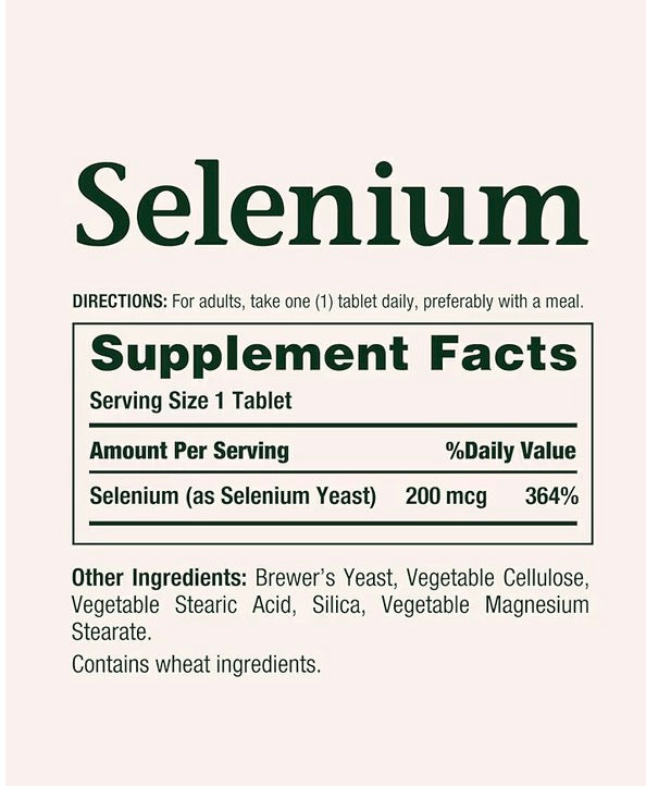 Nature's Bounty Selenium 200mcg 100 Tablets