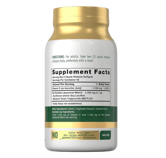 Carlyle Liposomal Vitamin C Complex 2200mg, 90 Softgels