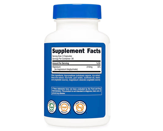 Nutricost Magnesium Glycinate 210mg 90 Capsules