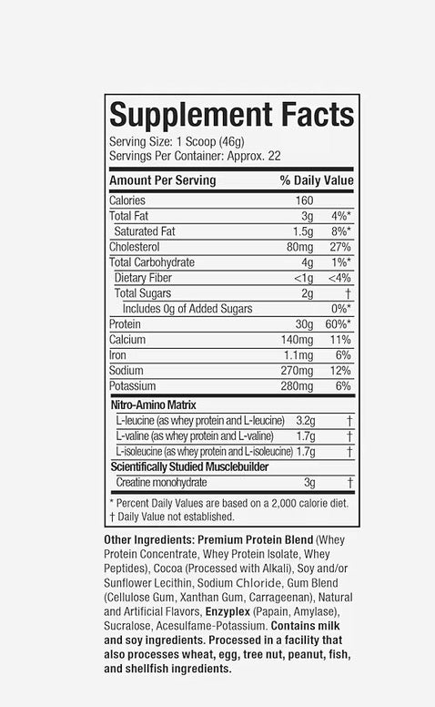 MuscleTech Nitro-Tech Whey Protein Vanilla Cream 907g