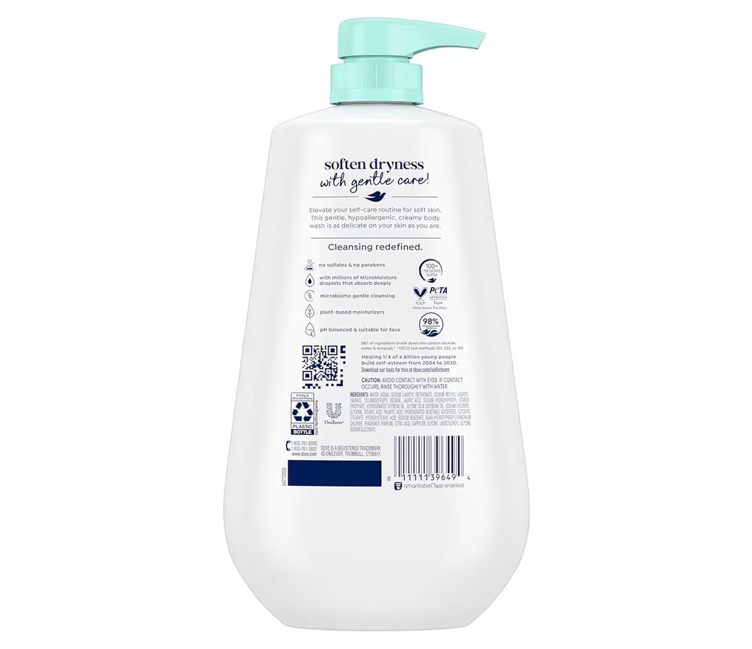 Dove Sensitive Body Wash 905ml