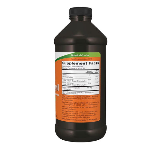 NOW Liquid Chlorophyll Mint, 473ml