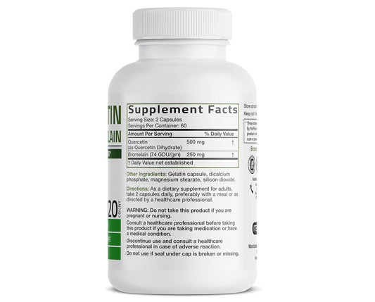 Bronson Quercetin with Bromelain 120 Capsules