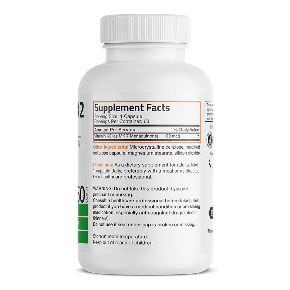 Bronson Vitamin K2 MK-7 100mcg, 60 Capsules