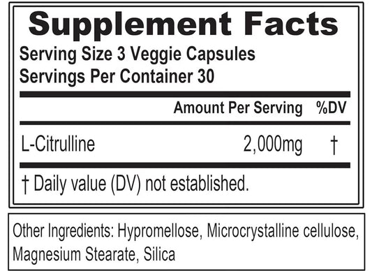 Evlution Nutrition L-Citrulline 2000 90 Veg Capsules