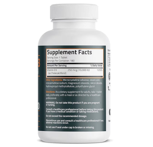 Bronson Vitamin D3 10,000 IU 180 Tablets