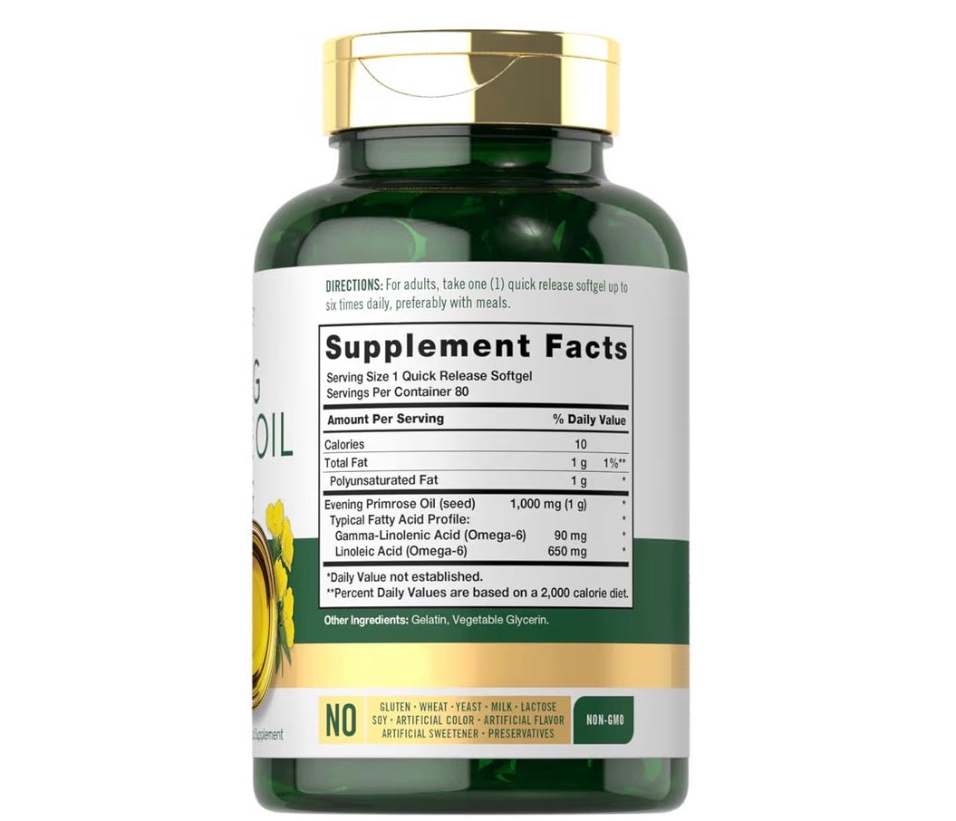 Carlyle Evening Primrose Oil 1000mg 80 Softgels