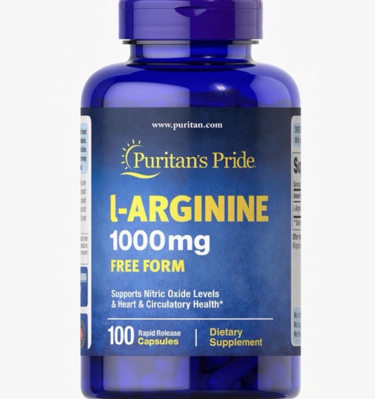 Puritan's Pride L-Arginine 1000mg 100 Capsules