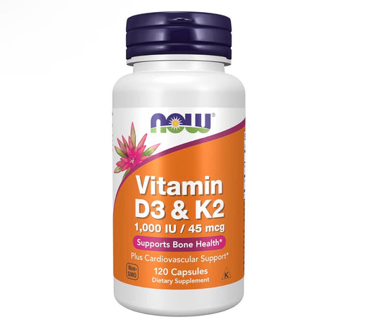 NOW Foods Vitamin D3 & K2 1000 IU 120 Capsules