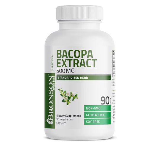 Bronson Bacopa Extract 500mg 90 Veg Capsules