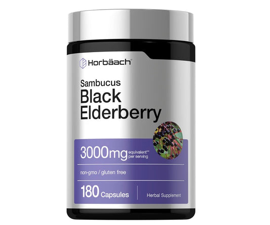 Horbäach Sambucus Black Elderberry 3000mg 180 Capsules