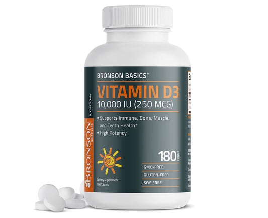 Bronson Vitamin D3 10,000 IU 180 Tablets