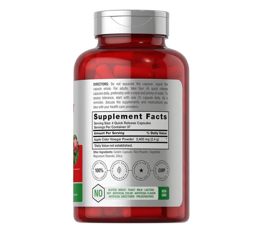 Horbäach Apple Cider Vinegar 2400mg 150 Capsules
