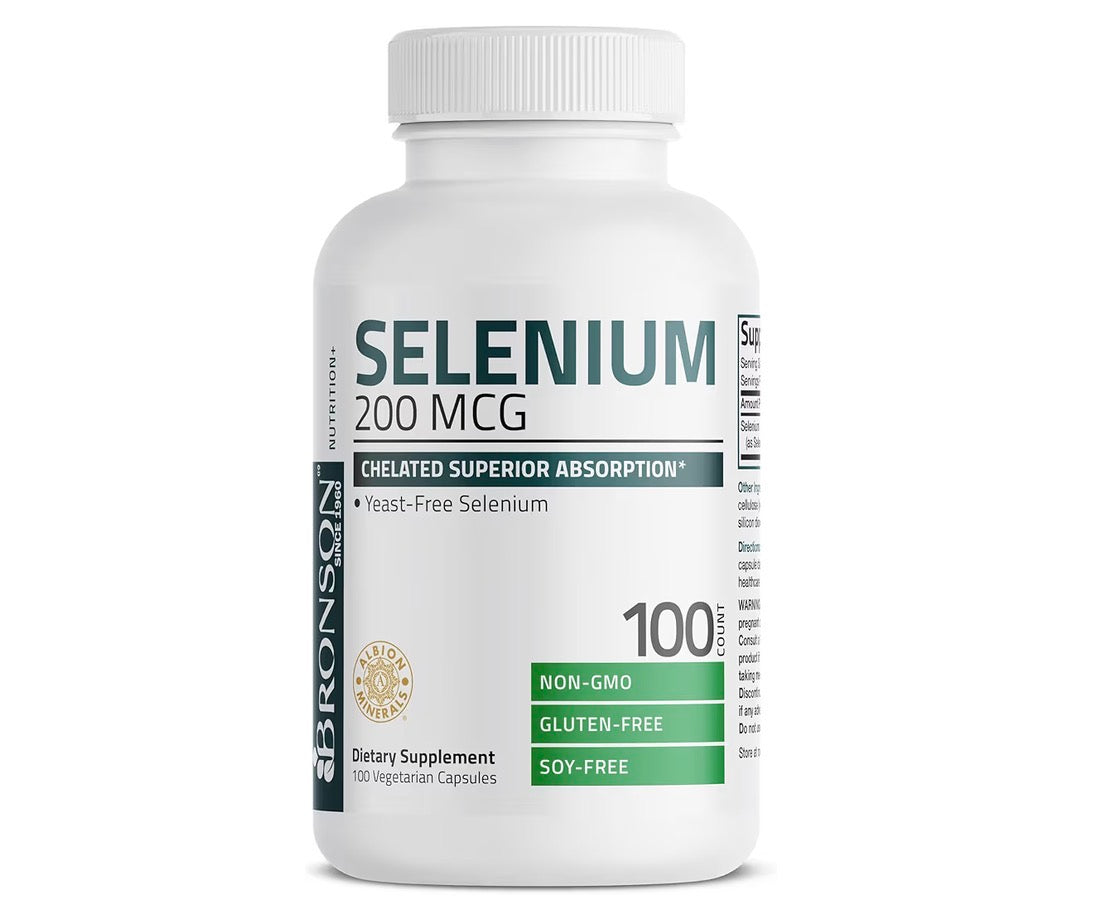 Bronson Selenium 200mcg Chelated 100 Veg Capsules