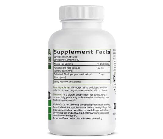 Bronson Ashwagandha Extra Strength 120 Veg Capsules