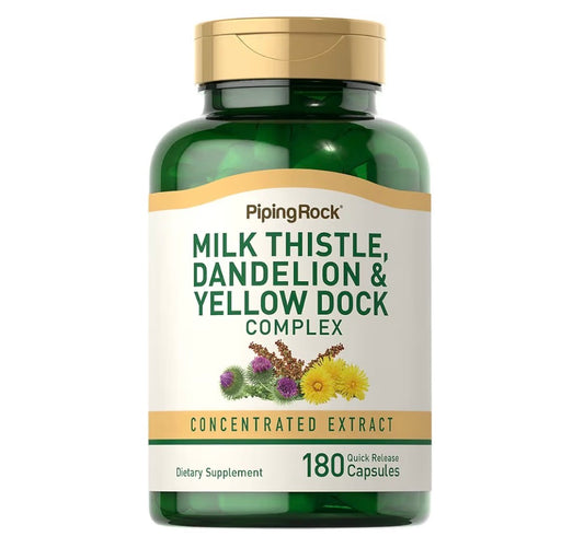 Piping Rock Milk Thistle, Dandelion & Yellow Dock Complex 180 Capsules
