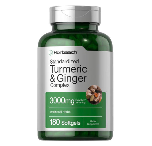 Horbäach Turmeric & Ginger Complex 3000mg, 180 Softgels