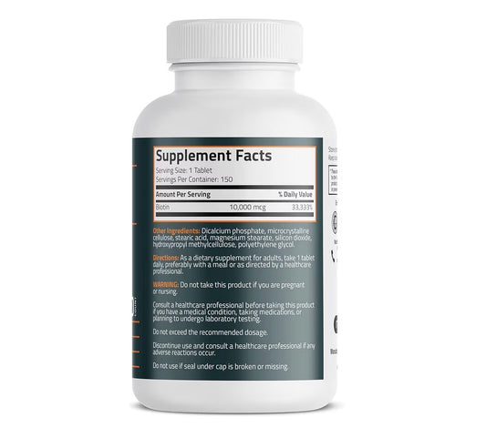 Bronson Biotin 10,000mcg 150 Tablets