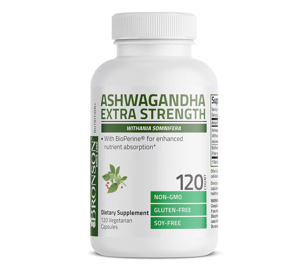 Bronson Ashwagandha Extra Strength 120 Veg Capsules