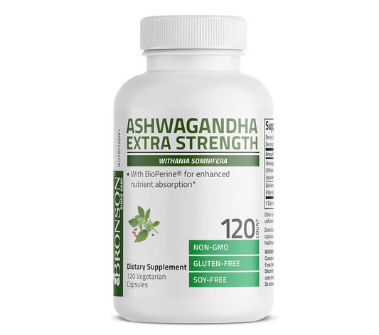 Bronson Ashwagandha Extra Strength 120 Veg Capsules