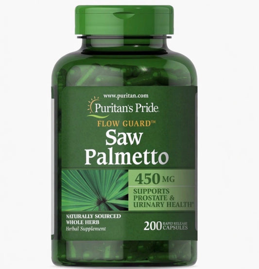 Puritan's Pride Saw Palmetto 450mg 200 Capsules