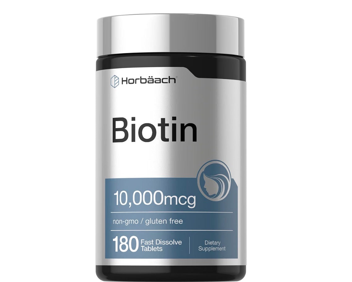 Horbäach Biotin 10,000mcg 180 Fast Dissolve Tablets