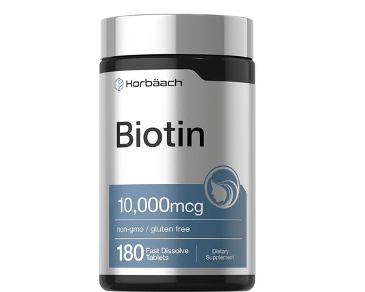 Horbäach Biotin 10,000mcg 180 Fast Dissolve Tablets