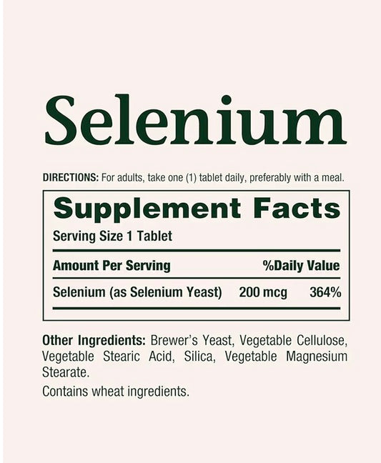 Nature's Bounty Selenium 200mcg 100 Tablets