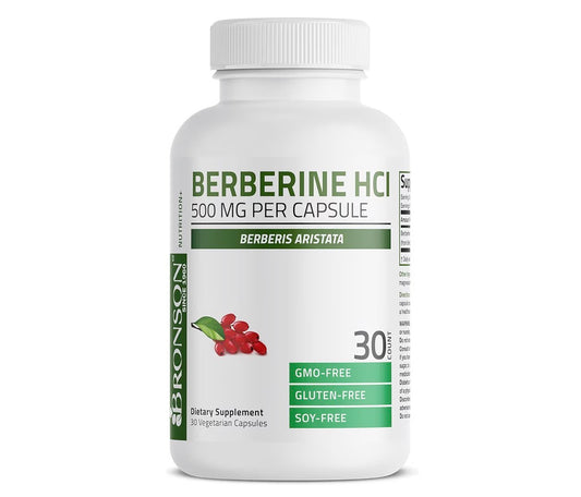 Bronson Berberine HCl 500mg 30 Veg Capsules