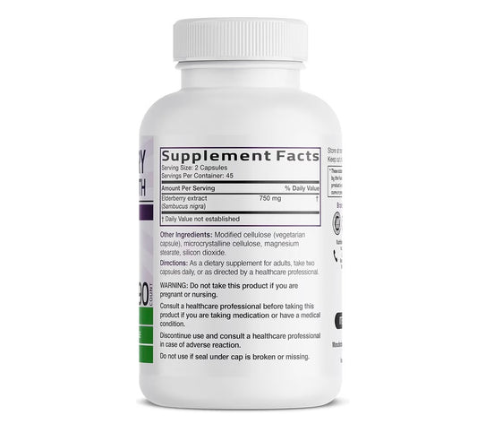 Bronson Elderberry Extra Strength 90 Veg Capsules