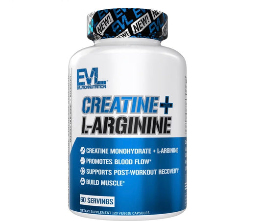 Evlution Nutrition Creatine + L-Arginine 120 Veg Capsules
