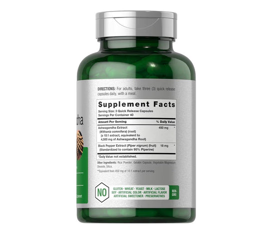 Horbäach Max Strength Ashwagandha 450mg 120 Capsules