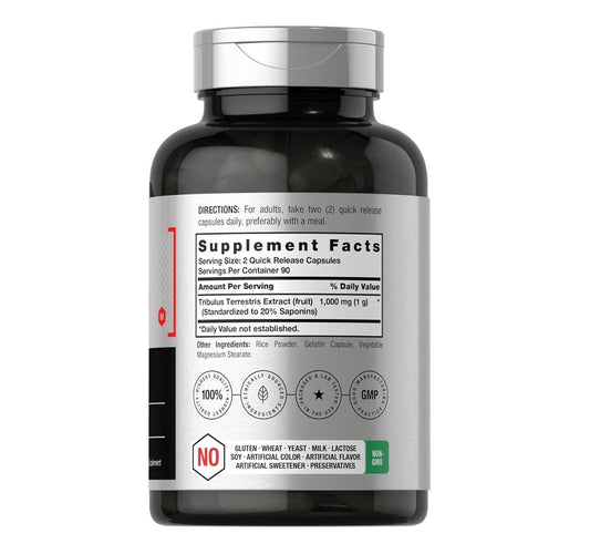 Horbäach Tribulus Terrestris 1000mg 180 Veg Capsules