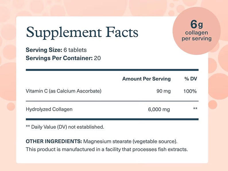 youtheory Collagen Skin, Hair & Nail 6000mg 120 Tablets