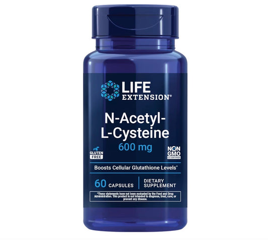 Life Extension N-Acetyl-L-Cysteine NAC 600mg 60 Capsules