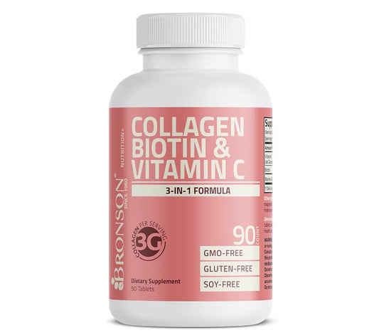 Bronson Collagen, Biotin & Vitamin C 90 Tablets