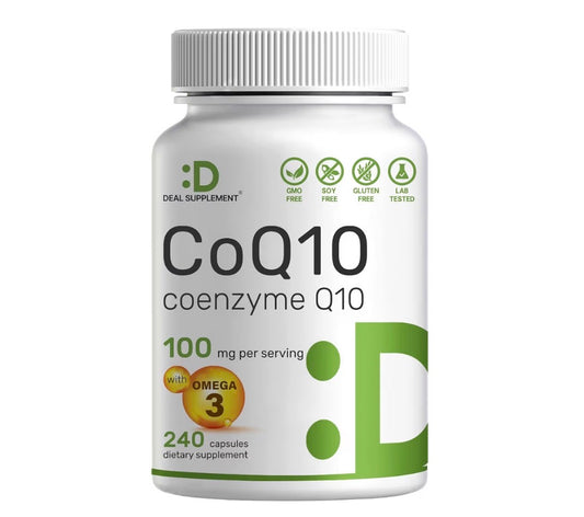 Deal Supplement CoQ10 100mg with Omega-3, 240 Capsules