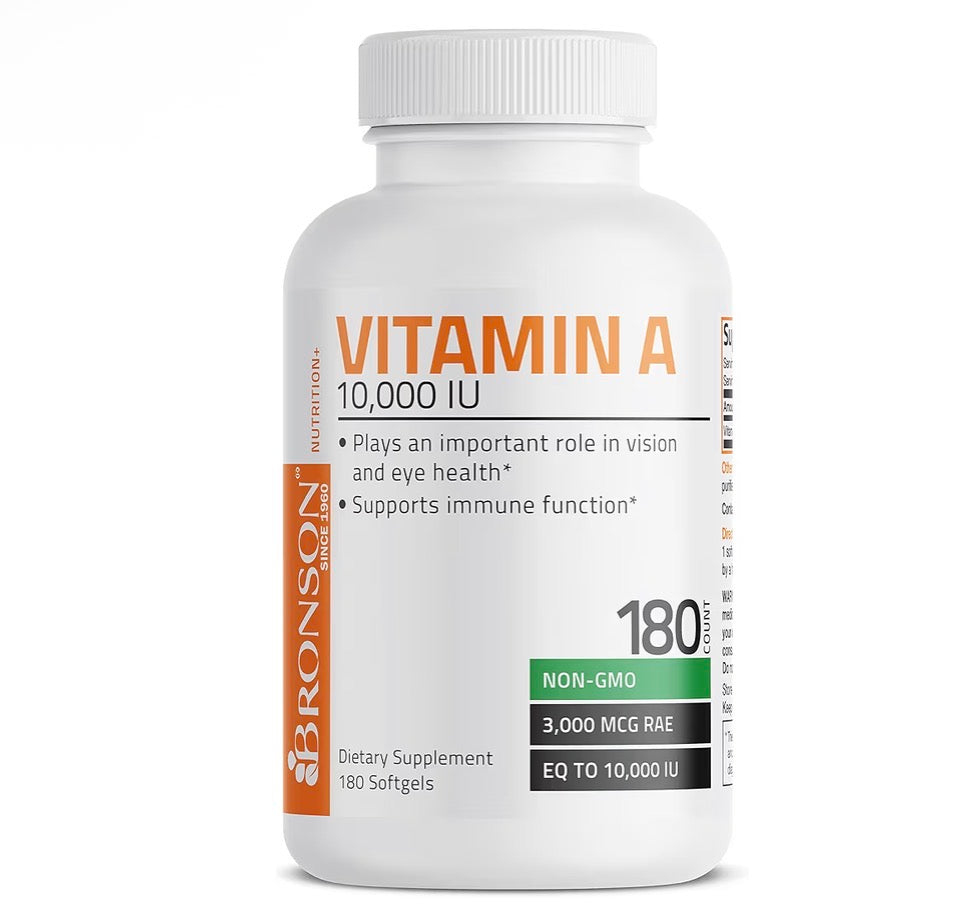 Bronson Vitamin A 10,000 IU 180 Softgels