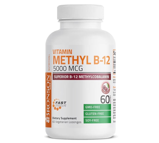 Bronson Methyl B-12 5000mcg 60 Lozenges