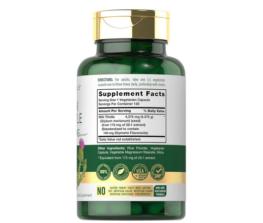 Carlyle Milk Thistle 4375mg 120 Veg Capsules