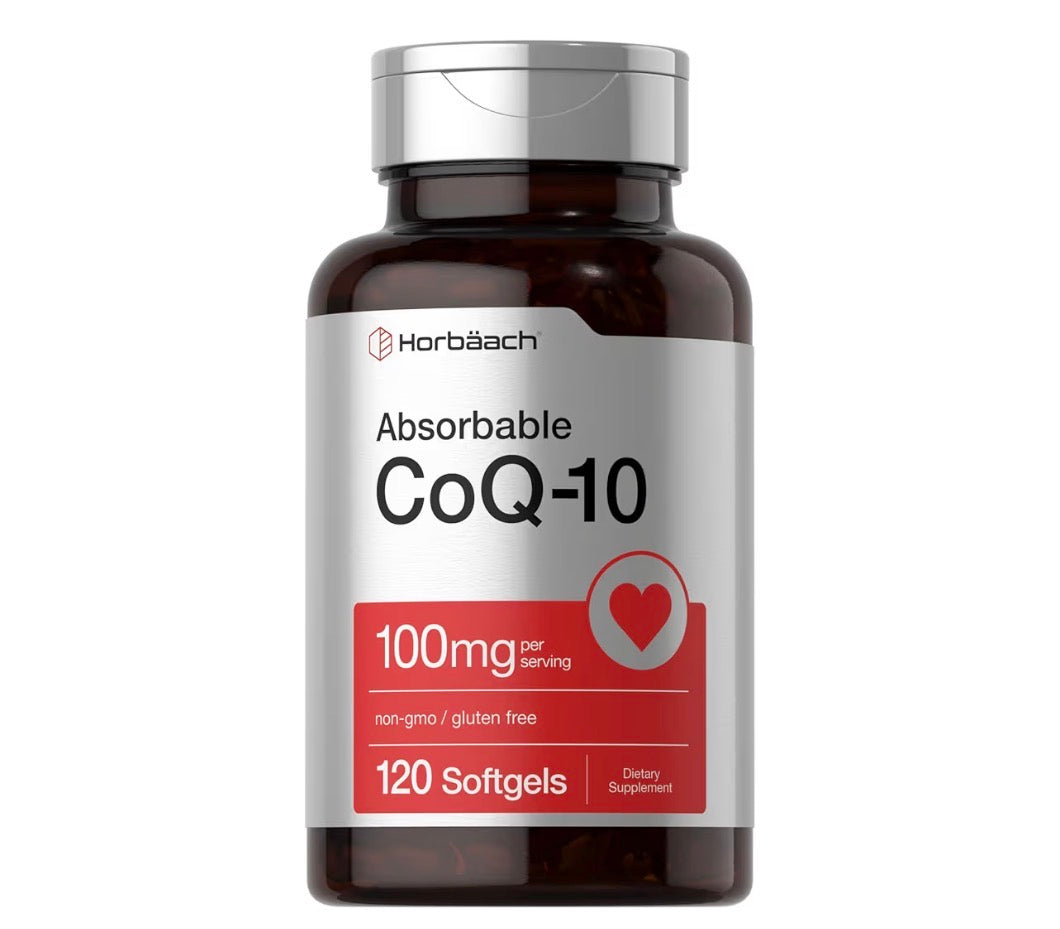 Horbäach Absorbable CoQ-10 100mg, 120 Softgels