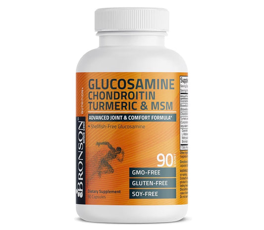 Bronson Glucosamine Chondroitin Turmeric & MSM 90 Capsules