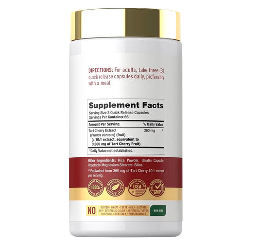 Carlyle Tart Cherry Extract 3600mg 200 Capsules