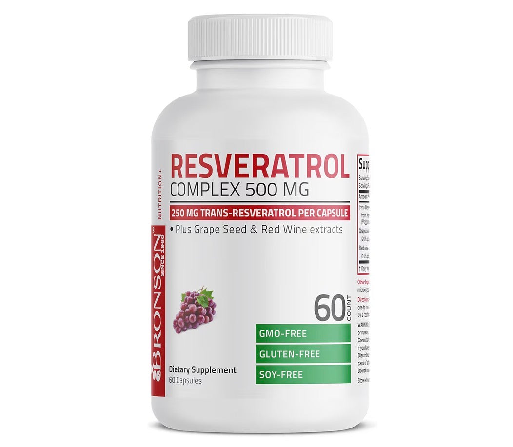 Bronson Resveratrol Complex 500mg 60 Capsules