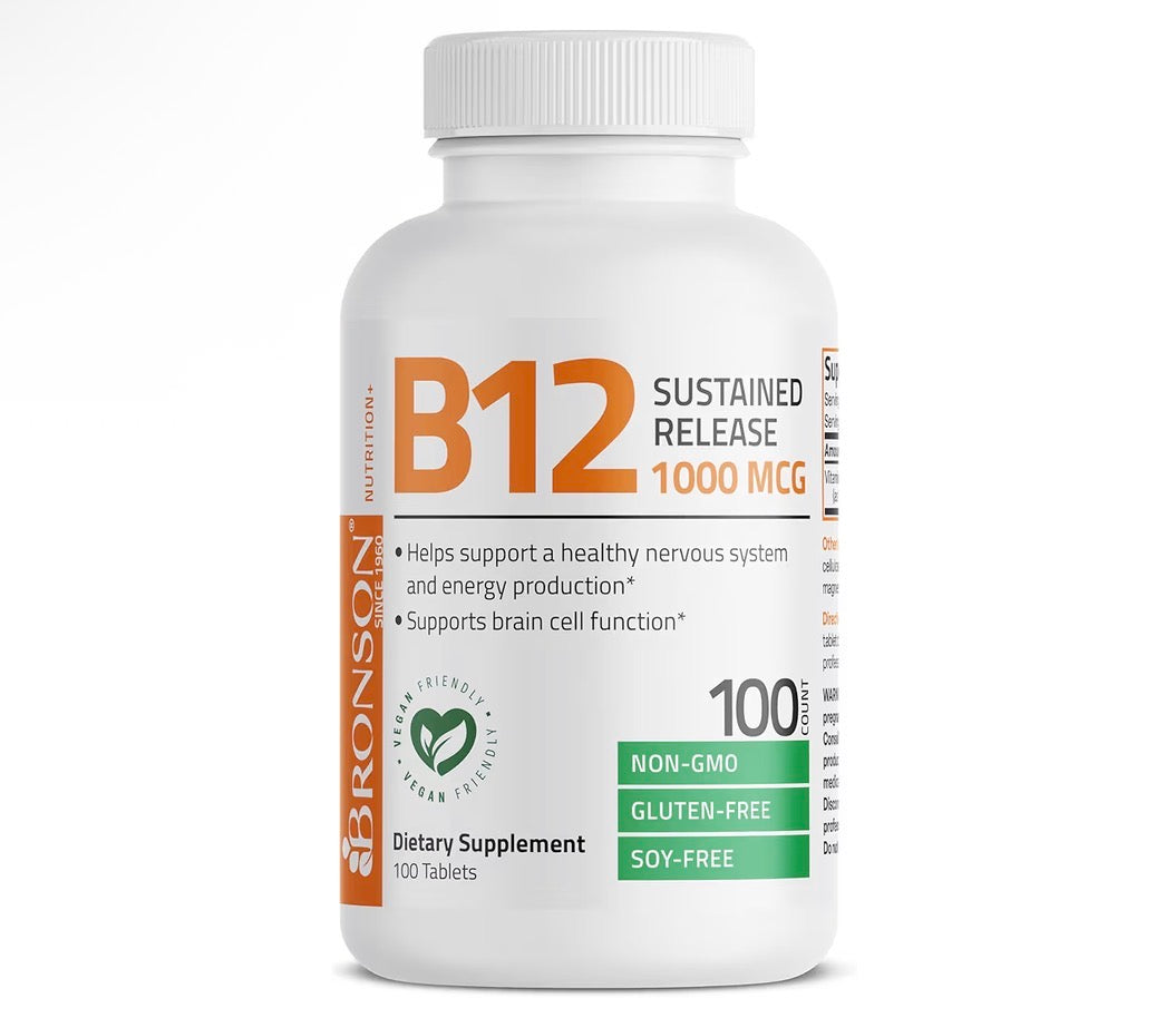 Bronson Vitamin B12 Sustained Release 1000mcg 100 Tablets