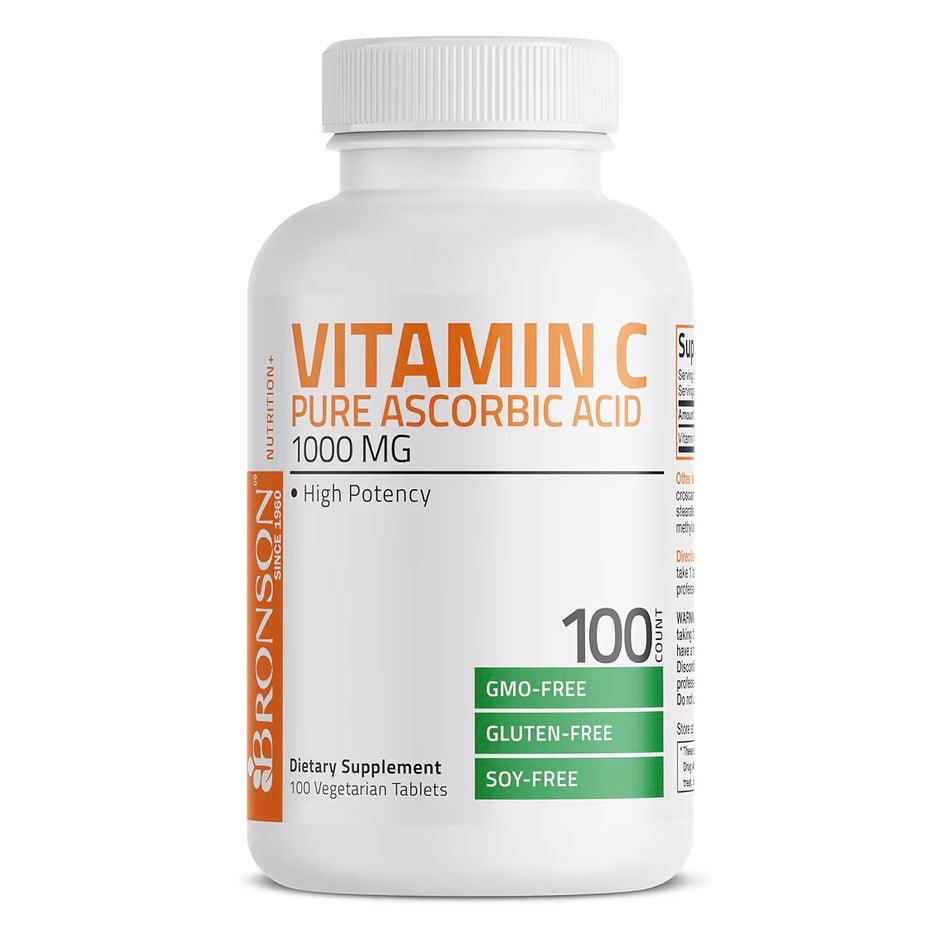 Bronson Vitamin C 1000mg Pure Ascorbic Acid, 100 Tablets