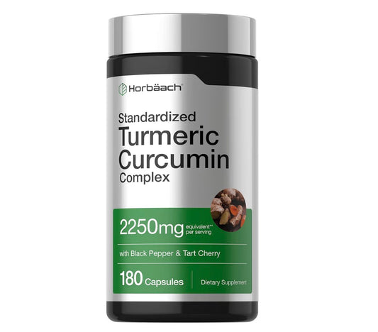 Horbäach Turmeric Curcumin Complex 2250mg, 180 Capsules