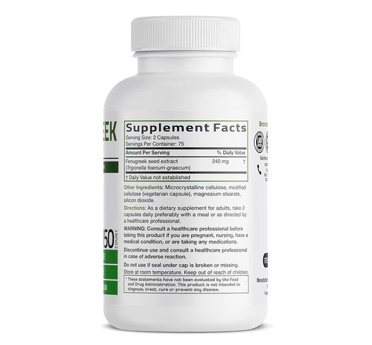 Bronson Fenugreek Extra Strength 150 Capsules