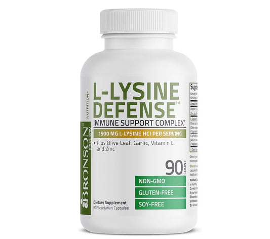 Bronson L-Lysine Defense Immune Support Complex 90 Veg Capsules